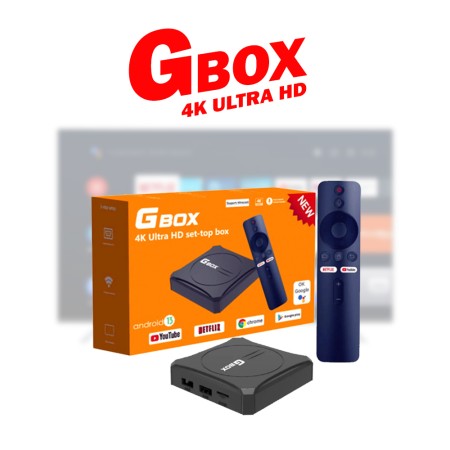 G Box Voice Control Android Tv Box, Smart TV box with Voice Remote Control