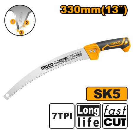 Ingco Curved Pruning Saw Hand Pruner for Tree Branch Cutting