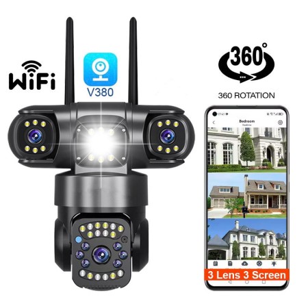 Allrounder 3 Lens 3 Display WiFi Waterproof IP Camera  ১ মাস ওয়ারেন্টি ৭ দিন গ্যারান্টি