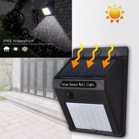 3 Pcs Solar Charging LED Sensor Light